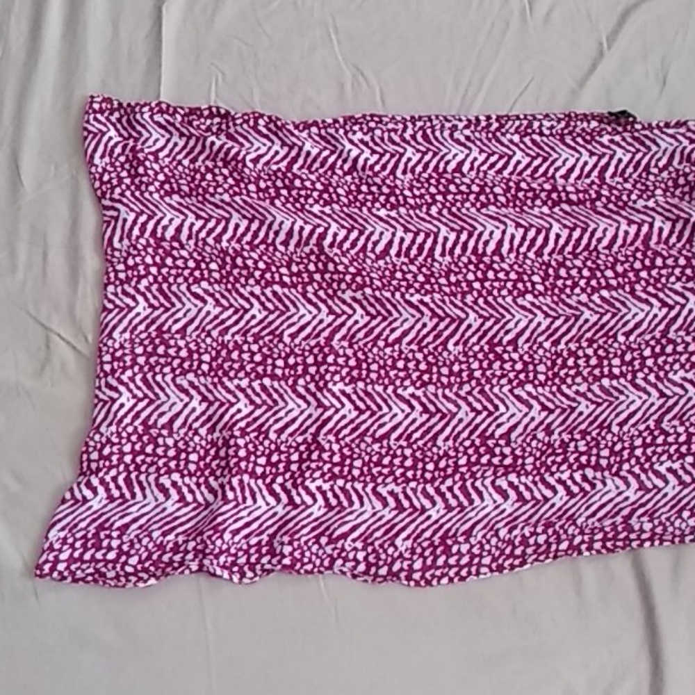 Pink Patterned Infinity Scarf